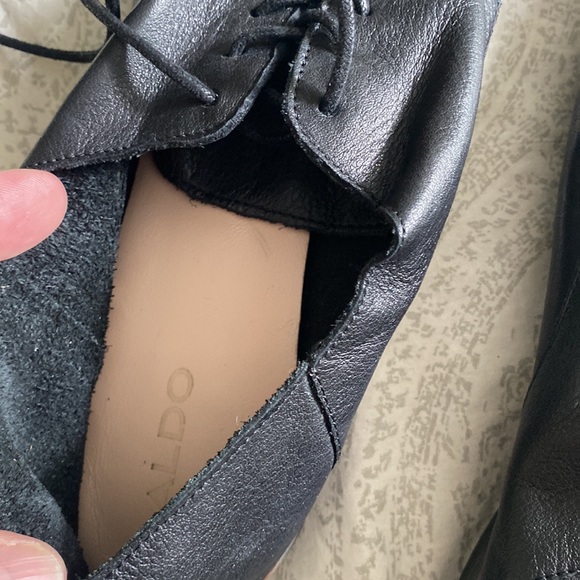 Black leather lace-up shoes size 8.5, Aldo - Picture 5 of 5